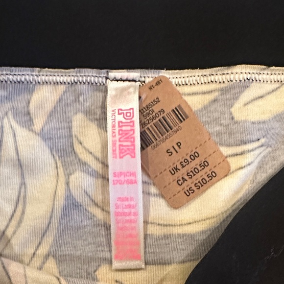 PINK Victoria's Secret Black and Yellow Banana Print Panties - Picture 2 of 5